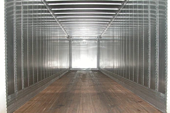 Insides of a Stoughton Trailers container